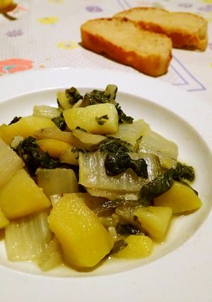 フダンソウとじゃがいも煮込み-レシピのメイン写真