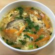 ゆで鶏のゆで汁を使って~溶き卵スープ