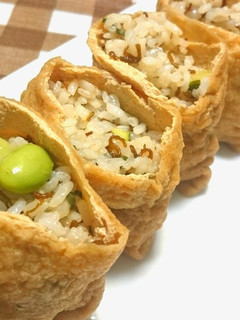 もずくと枝豆のカンタンいなり寿司-レシピのメイン写真