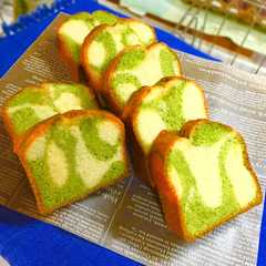 รูปของ 抹茶のマーブルパウンドケーキ