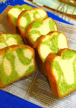 抹茶のマーブルパウンドケーキ-レシピのメイン写真