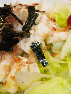 わさび醤油が決め手♡長芋とレタスのサラダ-レシピのメイン写真