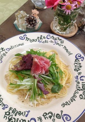 簡単☆サラダ パスタ 生ハム 添えて-レシピのメイン写真