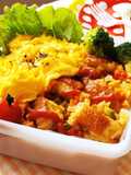 お弁当に♡ごろっとチキンオムライス