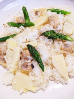 炊飯器で炊くタケノコとアサリのピラフ-レシピのメイン写真