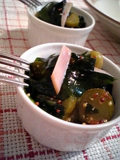 ワカメとピクルスの洋風酢の物-レシピのメイン写真