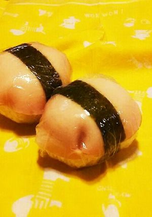 コロンとかわいい♡ハム巻きおにぎり-レシピのメイン写真