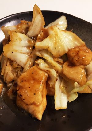 簡単!鶏胸肉とキャベツのポン酢炒め-レシピのメイン写真