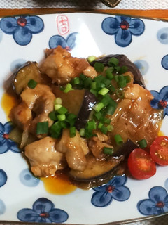 鶏肉とナス玉ねぎの甘辛味噌いため-レシピのメイン写真
