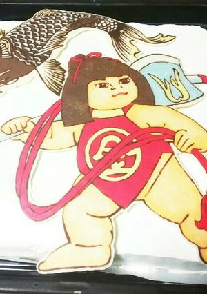 子供の日 金太郎 キャラチョコケーキ-レシピのメイン写真