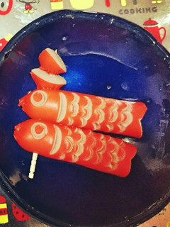 赤ウインナーだけで鯉のぼり-レシピのメイン写真