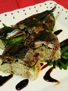 薬味たっぷりサンマ(秋刀魚)おにぎり寿司-レシピのメイン写真