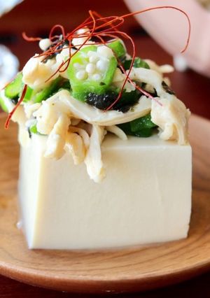 オクラとささみの塩こうじ冷奴-レシピのメイン写真