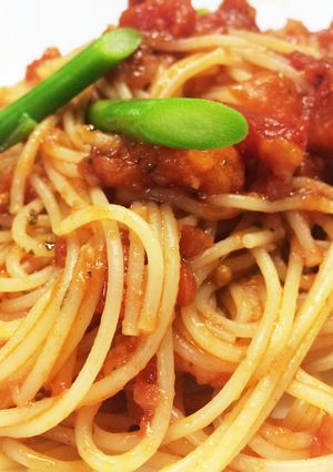 定番※お手軽トマトソースのパスタ-レシピのメイン写真