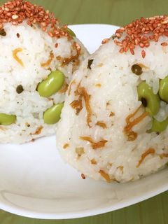 ☆ちりめん山椒 枝豆おにぎり-レシピのメイン写真