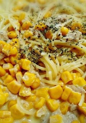 ツナとコーンのチーズクリームパスタ☆-レシピのメイン写真