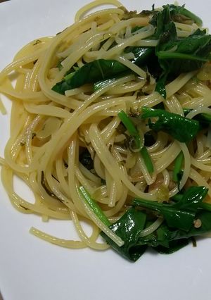 なめ茸と高菜のスパゲッティ☆簡単ランチに-レシピのメイン写真