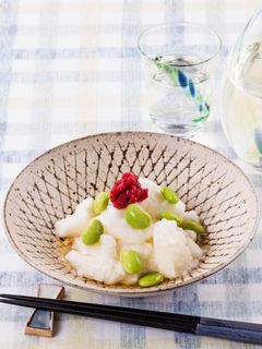 たたき長いもと枝豆の梅肉あえ-レシピのメイン写真