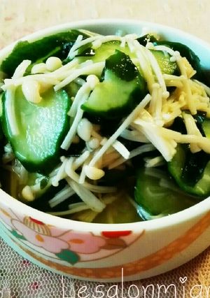 きゅうりとえのきのお酢の物-レシピのメイン写真
