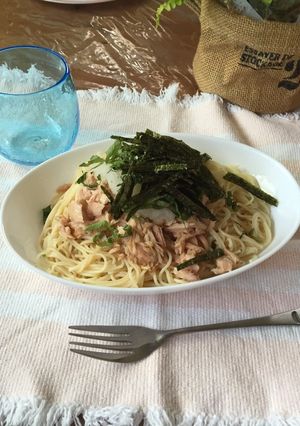 暑い日に♪ツナと大根おろしの冷製パスタ＊-レシピのメイン写真