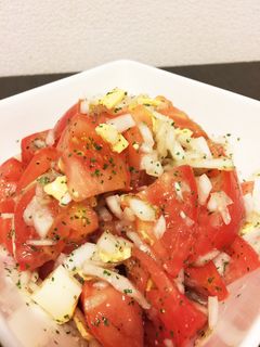 新玉ねぎとトマトのサラダ-レシピのメイン写真