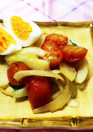玉ねぎとトマトのオイスターにんにく炒め-レシピのメイン写真