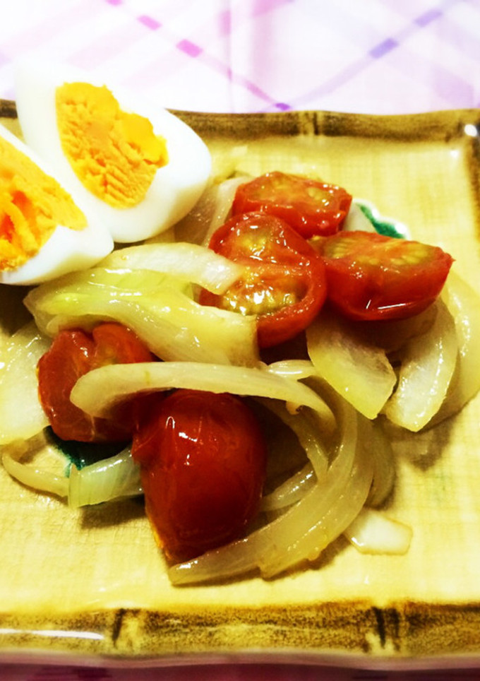 玉ねぎとトマトのオイスターにんにく炒め-レシピのメイン写真