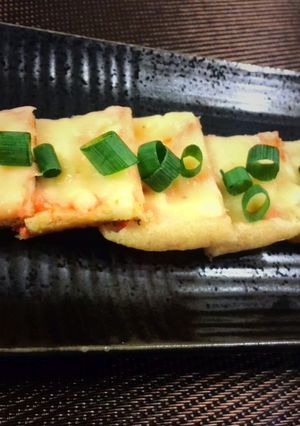 糖質OFFおつまみ☆油揚の明太チーズ焼-レシピのメイン写真