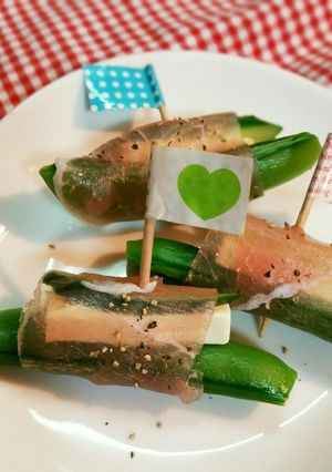 スナップえんどうの生ハム巻き。-レシピのメイン写真