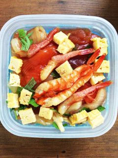 ばっちり保冷で☆残り物で豪華バラ寿司弁当-レシピのメイン写真
