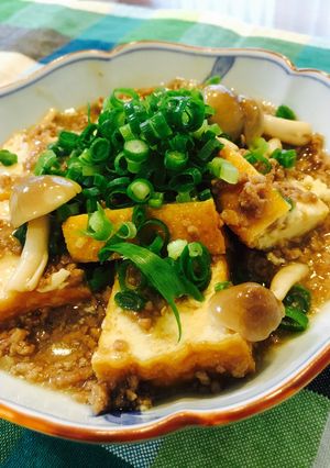 厚揚げ豆腐としめじのひき肉炒め煮-レシピのメイン写真