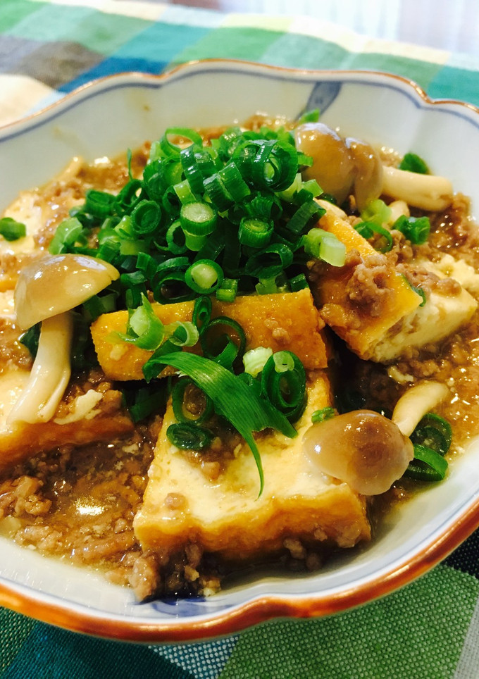 厚揚げ豆腐としめじのひき肉炒め煮-レシピのメイン写真