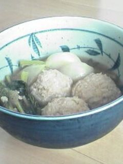 ◎たけのこ入りの鶏だんごとかぶの煮物-レシピのメイン写真