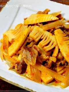 春の一品♪ 豚肉と筍のピリ辛味噌炒め-レシピのメイン写真