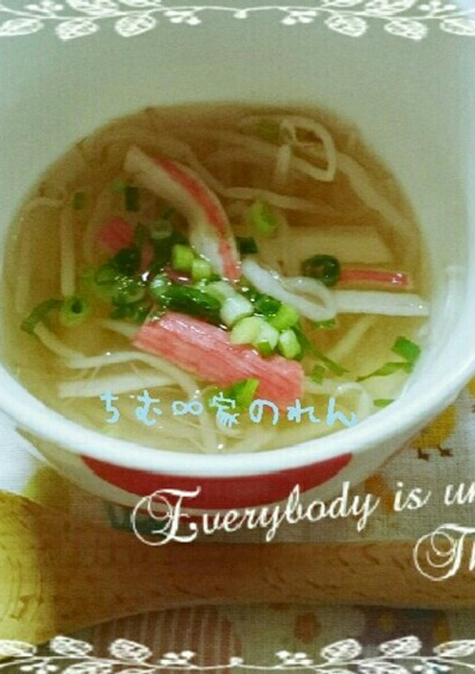 中華風♡カニカマともやしスープ♡-レシピのメイン写真