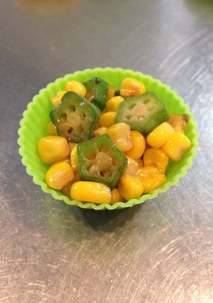 オクラとコーンのバター醤油♬お弁当に☆-レシピのメイン写真