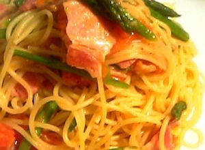 アスパラとトマトとベーコンのパスタ-レシピのメイン写真