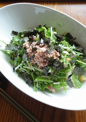水菜とシーチキンのサラダ素麺-レシピのメイン写真