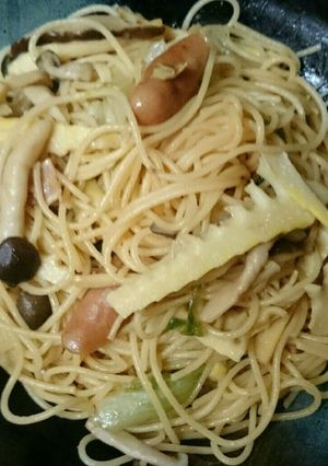 ヨシダグルメのタレで簡単‼筍の和風パスタ-レシピのメイン写真