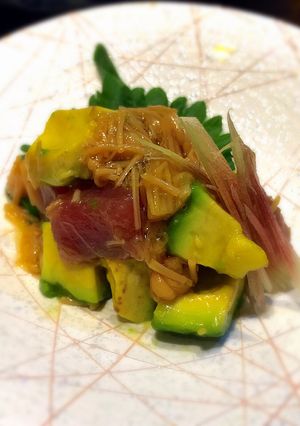 日本酒に合う♡鮪とアボカドのなめ茸あえ-レシピのメイン写真