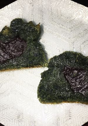 簡単! よもぎと米粉のあんこ入り焼き菓子-レシピのメイン写真