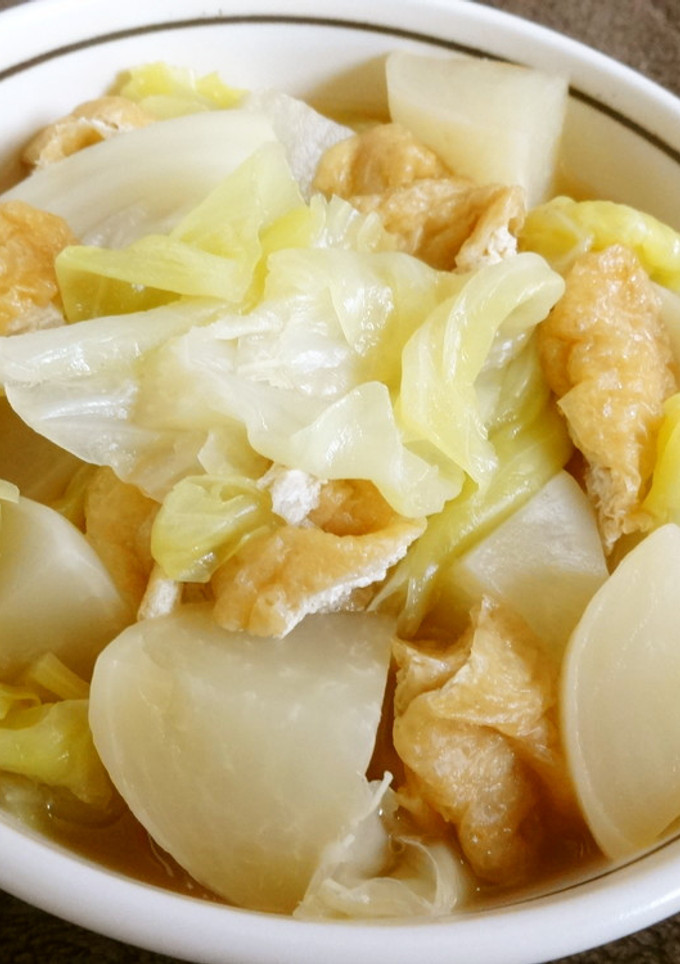 かぶと油揚げとキャベツの煮物-レシピのメイン写真
