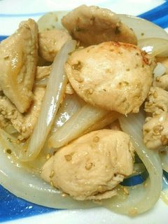鶏ささみと玉ねぎの柚子胡椒炒め-レシピのメイン写真