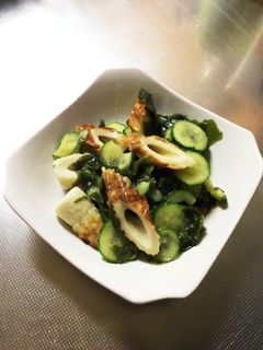 ちくわときゅうりとわかめの酢味噌和え-レシピのメイン写真