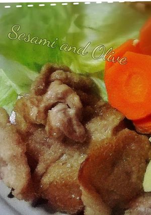 オリーブオイルとゴマ ☆モチッと豚肉焼き-レシピのメイン写真