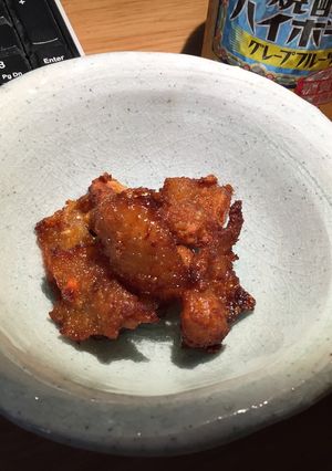 味付け鳥皮 豆板醤おつまみ-レシピのメイン写真