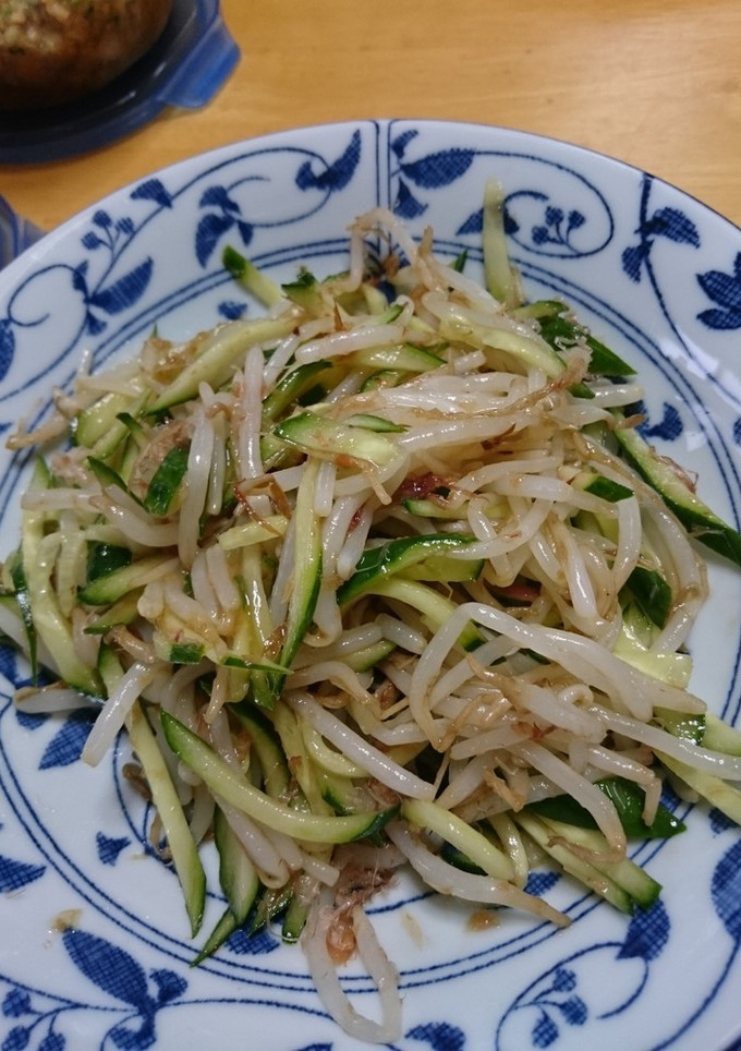 きゅうりともやしの梅おかか昆布茶和え-レシピのメイン写真