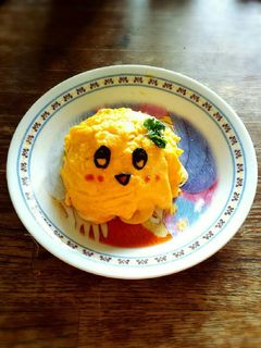 ふなっしーオムライス-レシピのメイン写真