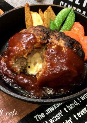 ラウンドパンdeハンバーグ付け合わせ3種-レシピのメイン写真