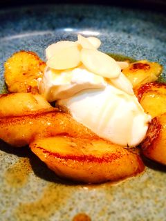 おやつに!焼きバナナクリームチーズ添え-レシピのメイン写真